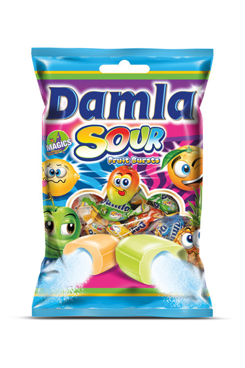 Damla Sour Meyve Aromalı Dolgulu Yumuşak Şeker 1 Kg