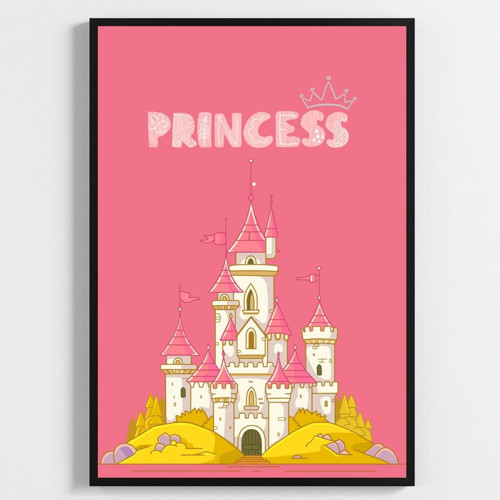 Prensesin Sihri Çocuk Odası Posteri–Dekoratif 3lü Set A2 Çerçevesiz