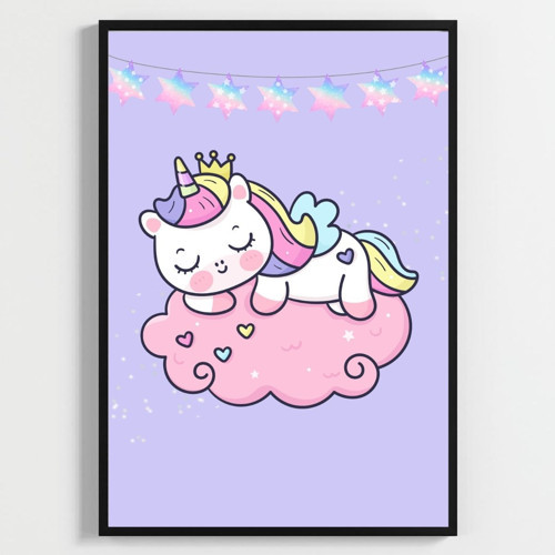 Unicorn Dream Çocuk Odası Posteri–Dekoratif 3lü Set A4 Çerçevesiz