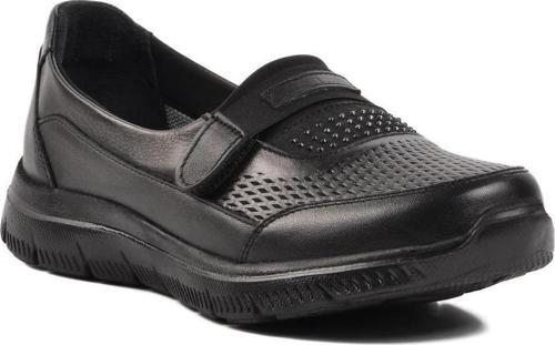 Voyager 9294 Siyah Hakiki Deri Kadın Günlük Ayakkabı