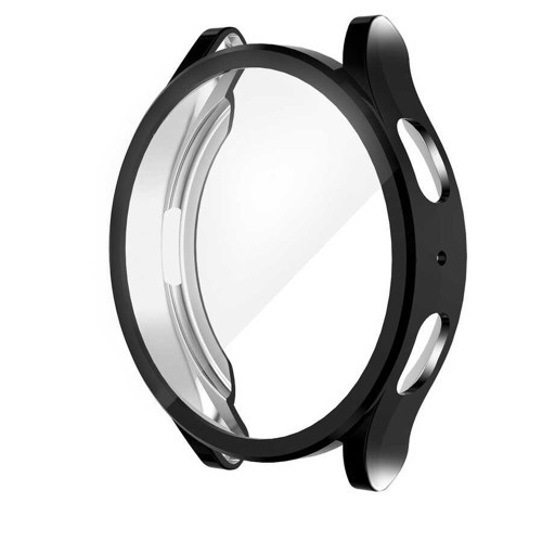 Galaxy Watch 5 44mm Silikon TPU Kasa ve Ekran Koruyucu MKST Watch Gard 15 - Siyah