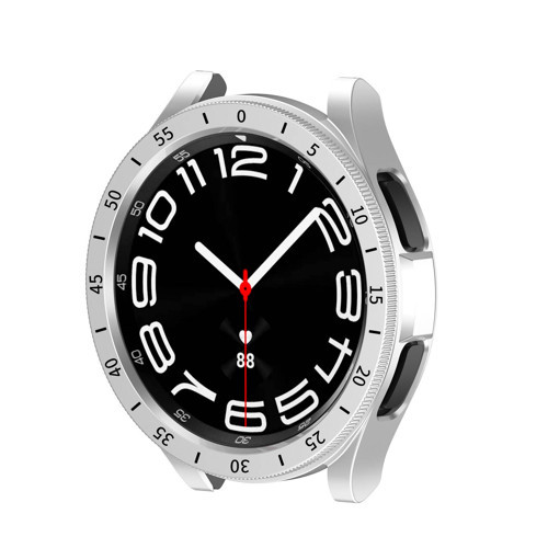 Galaxy Watch 6 Classic 47mm Sert PC Kasa ve Ekran Koruyucu MKST Sport Watch Gard 29 - Beyaz