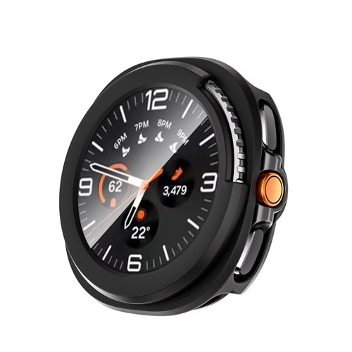 Galaxy Watch 8 Classic 46mm Sert PC Kasa ve Ekran Koruyucu MKST Watch Gard 39 - Siyah