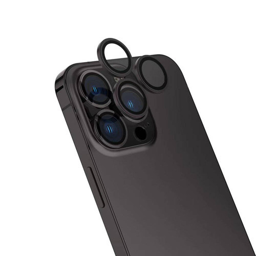 iPhone 16 Pro Max MKST CL-15 Parmak İzi Bırakmayan Anti-Reflective Kamera Lens Koruyucu-Siyah
