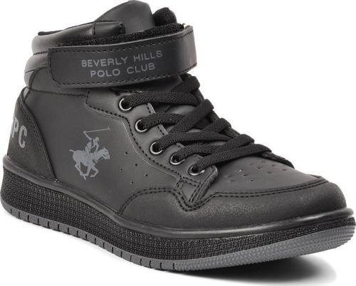 Po-10302-F Siyah Bilek Boy Çocuk Hi Sneaker