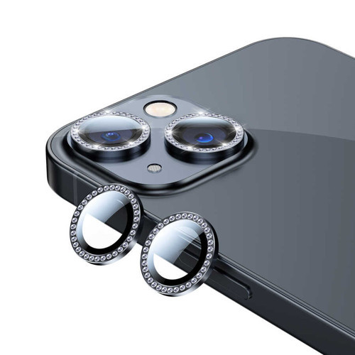 iPhone 13 Mini Uyumlu MKST CL-06 Kamera Koruyucu-Siyah