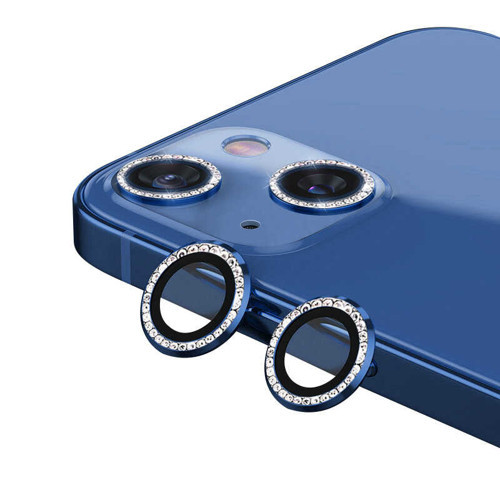 iPhone 13 Mini Uyumlu MKST CL-06 Kamera Koruyucu-Mavi