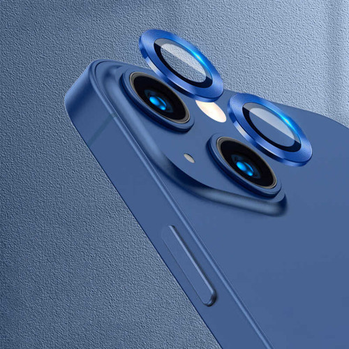 iPhone 13 Mini Uyumlu MKST CL-07 Kamera Koruyucu-Lacivert