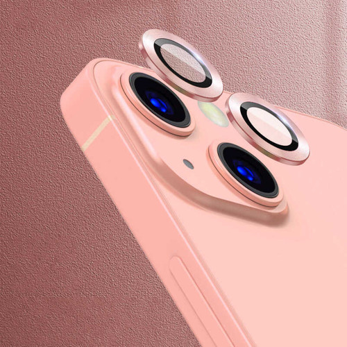iPhone 13 Mini Uyumlu MKST CL-07 Kamera Koruyucu-Rose Gold