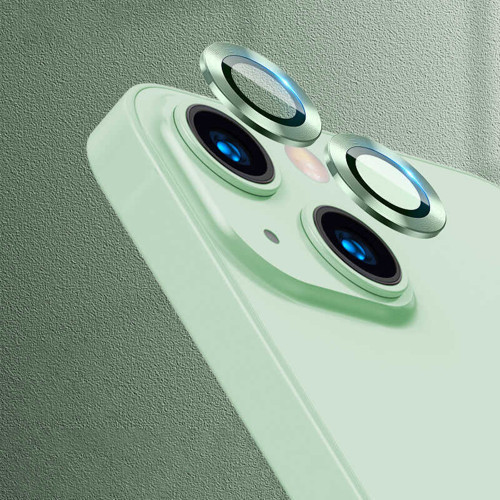 iPhone 13 Mini Uyumlu MKST CL-07 Kamera Koruyucu-Açık Yeşil
