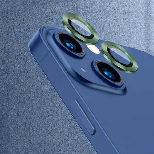iPhone 13 Mini Uyumlu MKST CL-07 Kamera Koruyucu-Koyu Yeşil