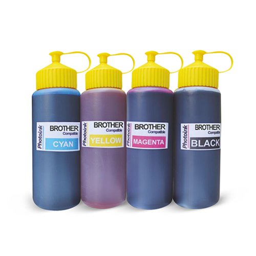 Brother Yazıcılar için uyumlu 4 Renk 500 ml Mürekkep SETİ (PHOTOINK Akıllı Mürekkep) -T220/T420W/T52