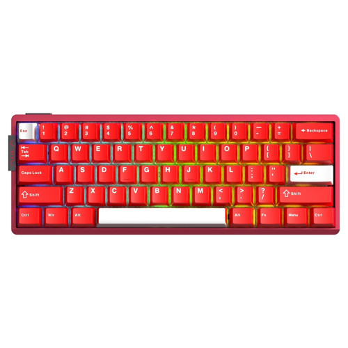 AG60 Pro Alüminyum Manyetik Klavye Hall Effect Aether Switch 8000Hz RGB TKL Hot Swap Oyuncu Klavyesi Kırmızı
