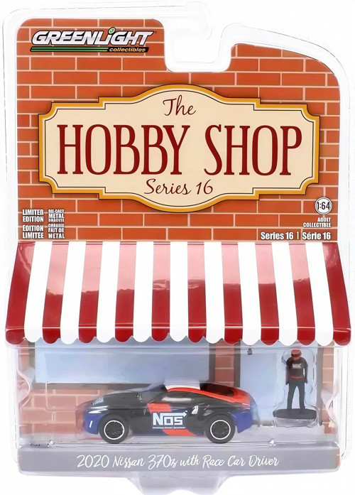 Greenlight 1/64 The Hobby Shop Series 16- 2020 Nissan 370z with Race Car Driver 97160-F