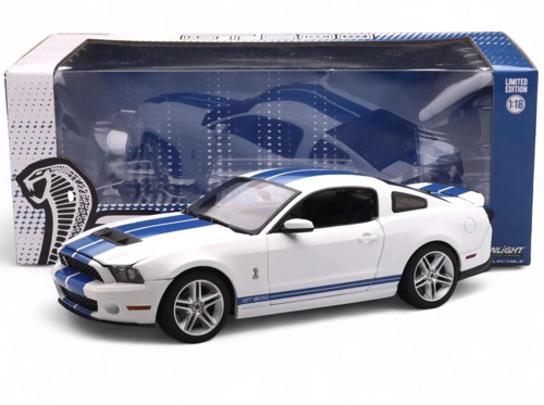GreenLight 1/18 2011 Shelby GT500 - Performance White with Grabber Blue Stripes