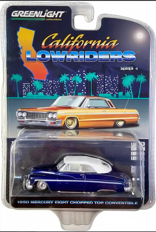 Greenlight 1:64 California Lowriders Series 4 1950 Mercury Eight Chopped Top Convertible 63050-B