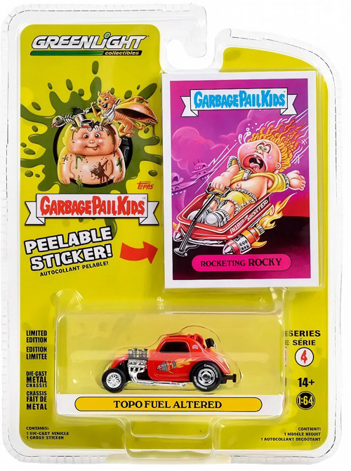 Greenlight 1:64 Garbage Pail Kids Series 4 Topo Fuel Altered 54070-E
