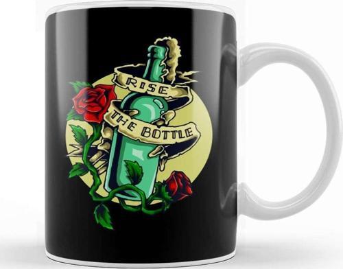 Rise The Bottle Kupa Bardak Porselen