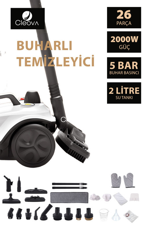 Clv-4041 26 Parça Burharlı Temizlik Makinası 2000W 5Bar