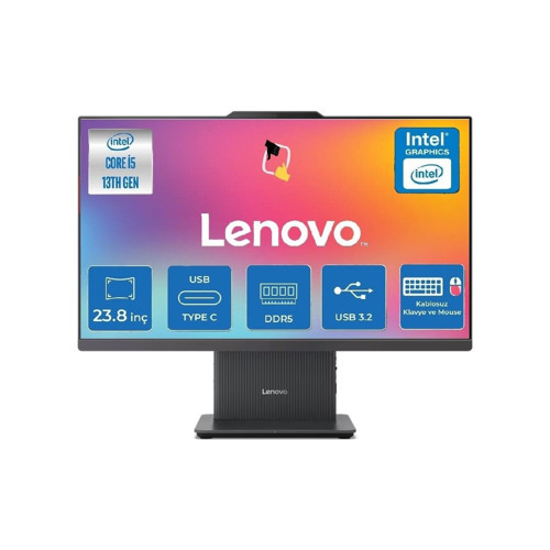 ıdeacentre Aıo 24IRH9 Intel Core I5 13420H 24GB 512GB SSD Windows 11 Pro 23.8" Fhd 100hz All In One Bilgisayar Snertech