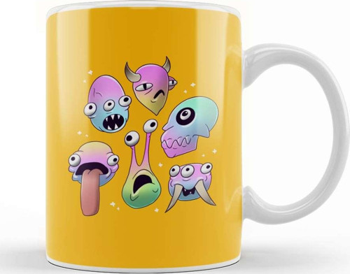 Cosmic Monsters Kupa Bardak Porselen