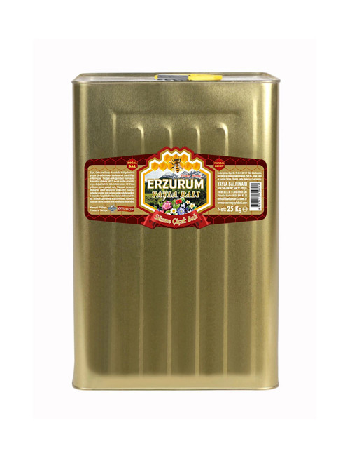 Erzurum Yayla Süzme Çiçek Balı 25 Kg (Teneke)