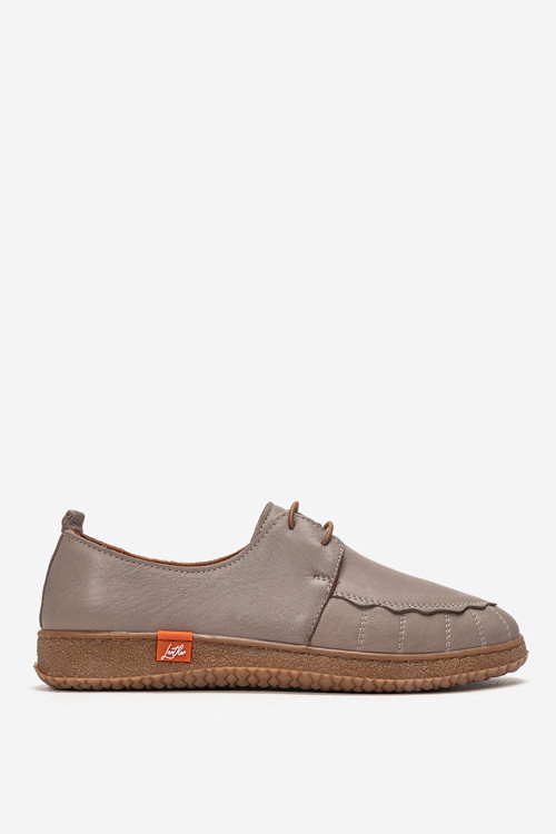 Kadın Comfort Günlük Loafer Ayakkabı Gerçek Deri PN 2084 VİZON