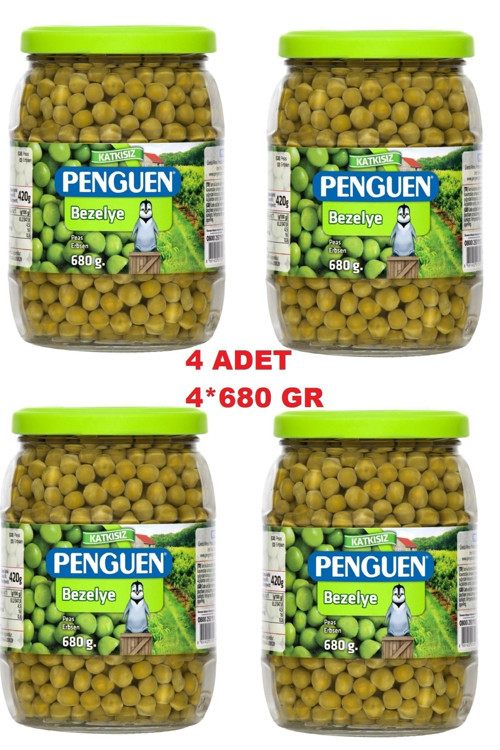 Bezelye Cam 680 ml x 4 Adet