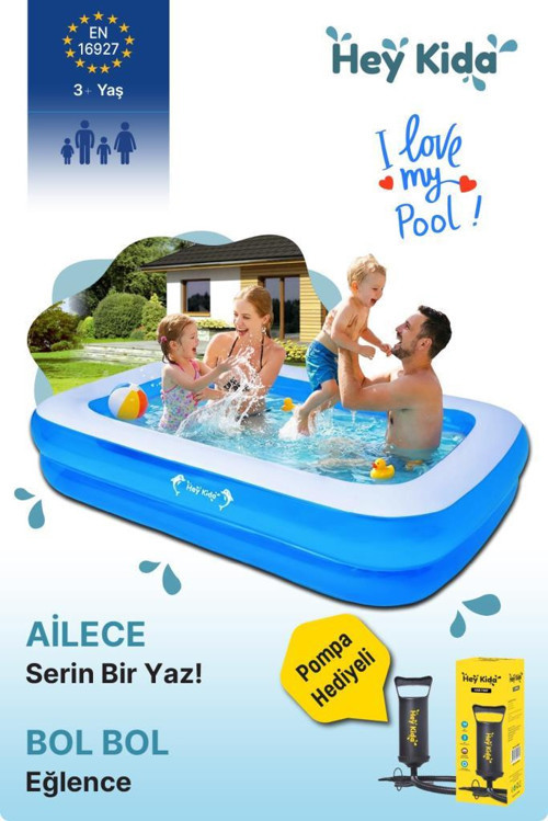 Swim Safe Dikdörtgen Havuz 305x183x50 + Manuel Pompa