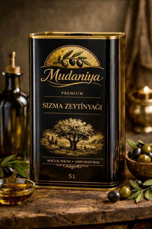 Mudaniya Mudaniya Sızma Natürel Soğuk Sıkım 5L (4800Gr) Zeytinyağı