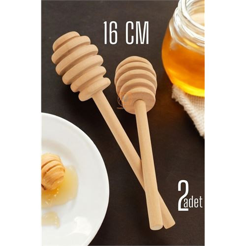 ieg™ Turk Bal Kaşığı Ahşap Uzun 16 CM Bal Damlatıcı Kaşık 2 ADET