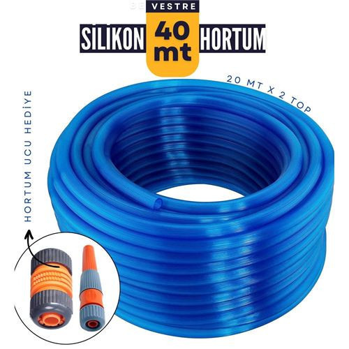 ieg™ Turk 40 Metre Silikonlu Bahçe Hortumu Sulama Aparatı HEDİYELİ