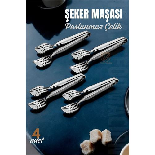ieg™ Turk Şeker Maşası Paslanmaz Çelik 4 ADET
