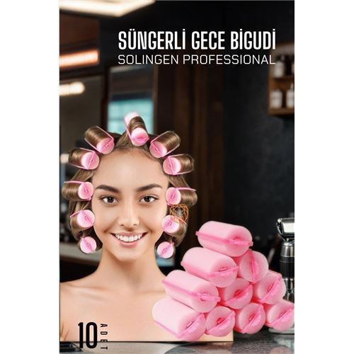 ieg™ Turk Süngerli Gece Bigudisi 3 cm 10 Adet Solingen Professional