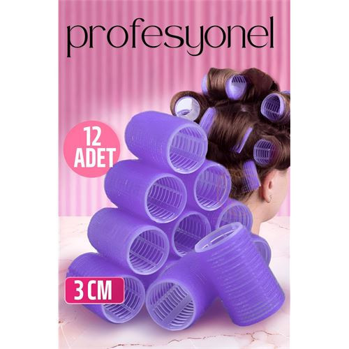 ieg™ Turk 3 Cm Bigudi Saç Bigudisi Profesyonel 12 ADET
