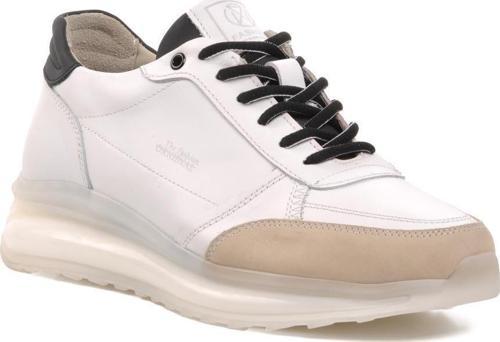 152-17389 Beyaz Hakiki Deri Erkek Sneaker