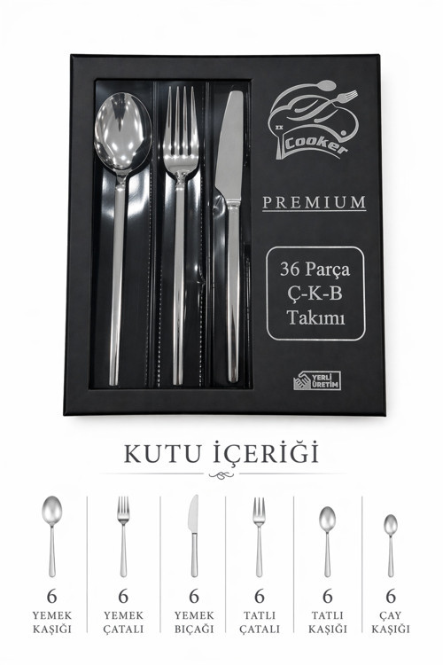 Premium 36 Parça Çatal Kaşık Bıçak Seti CKR3595