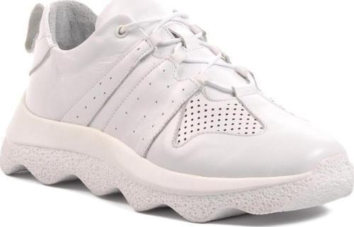 2314001 Beyaz İçi Dışı Hakiki Deri Kadın Sneaker