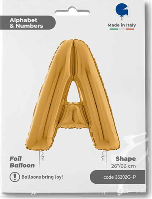 Grabo Harf Folyo Balon 26" Altın -A-