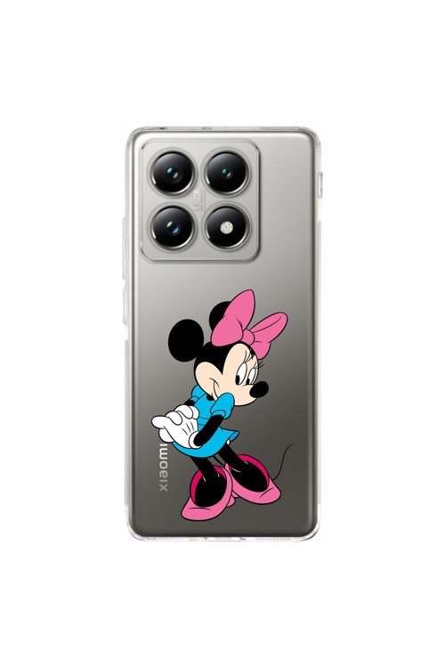 Xiaomi Mi 14T Pro İle Uyumlu Minnie Mouse 7 Baskılı Kamera Korumalı Şeffaf Kılıf