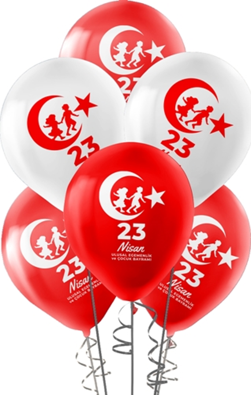 Pastel Balon Baskılı 100lü -23 Nisan-