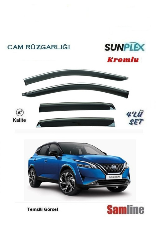 Cam Rüzgarlığı Kromlu 4'lü Set Nissan Qashqai (2021-2024) J12
