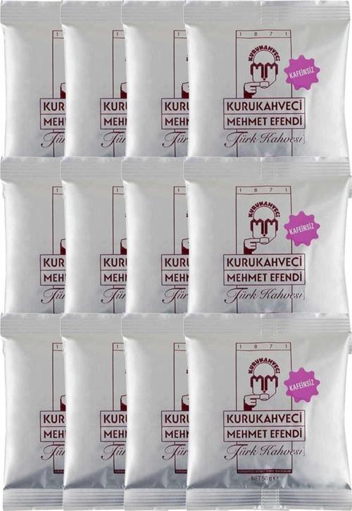 Kafeinsiz Türk Kahvesi 50 G Folyo Ambalaj X 12 Adet 8690627421009 Türk Kahvesi