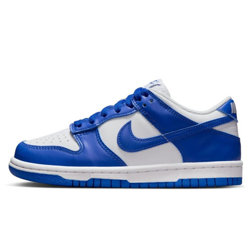 Dunk Low GS Leather Unisex Sneaker Hakiki Deri Günlük Spor Ayakkabı Beyaz Mavi