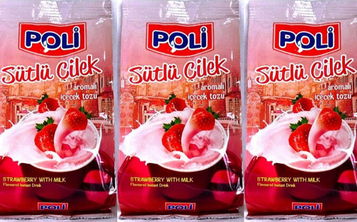 Sütlü Çilek Aromalı Içecek Tozu 3 Adet X 250 Gram