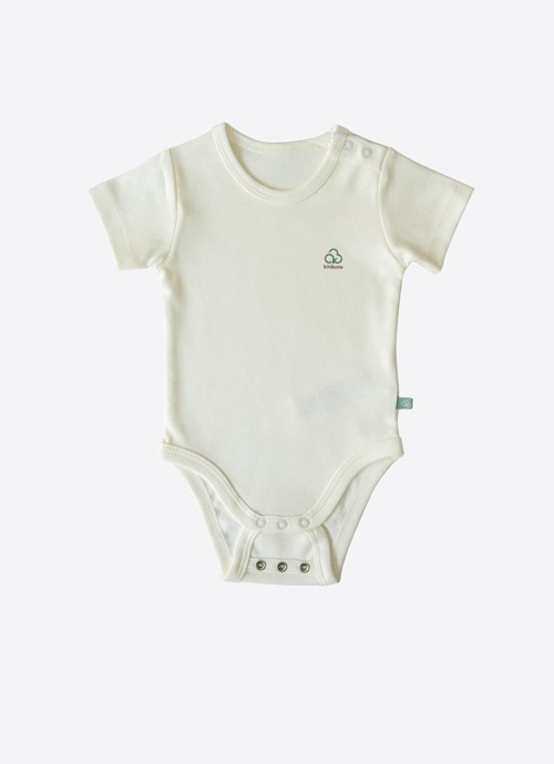Organik New Basic Kısa Kol Body Çocuk Boy Ekru