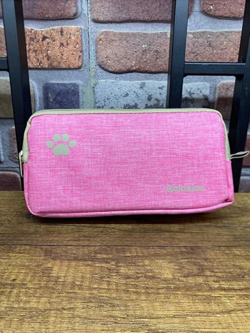 Kalem Çantası Çift Gözlü Kedi Patisi Detaylı 2 Bölmeli Kalemlik Pastel Pembe