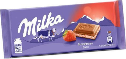 Çilek Yoğurt Tablet Çikolata 100 Gr. (24'lü)