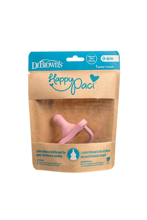 HappyPaci Silikon Emzik Tekli Paket 6+ Ay Pembe