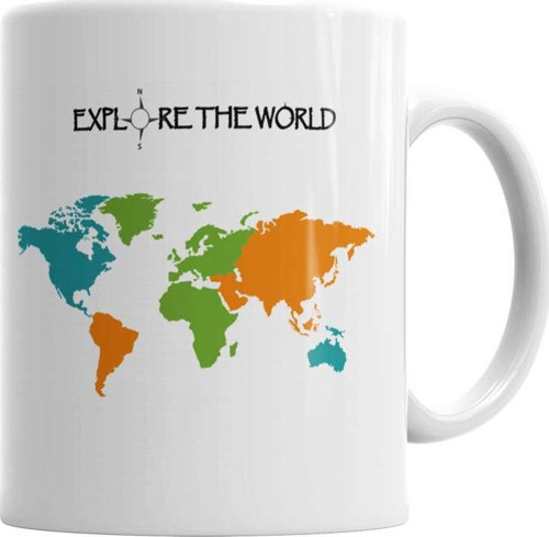 Explore The World Kupa Bardak Porselen